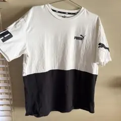PUMA 半袖 Tシャツ XL ホワイト ブラック　春夏　メンズ半袖　プーマ