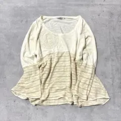 刺繍トップス フレア XL カジュアル 森ガール フェアリーグランジのサムネイル