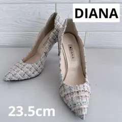 DIANA ／ツイード マルチカラーハイヒール23.5cmのサムネイル