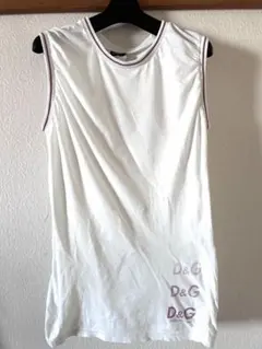 D&G】レディース XS ホワイト タンクトップ トップス - メルカリ