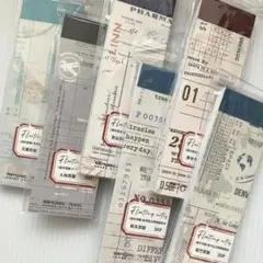 【96】ステッカー 6種 和紙 海外 シール シート コラージュ まとめ売り