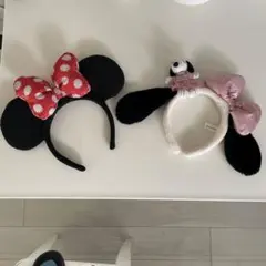 ミニーマウス耳カチューシャ、 USJスヌーピーカチューシャ