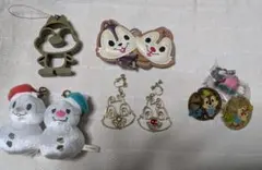 チップとデール 雪だるま キーホルダーセット 6点 【おまけあり】中古品。