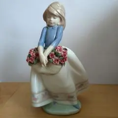 【値下げ】【未使用・超美品】リヤドロ LLADRO 5月の花 少女 LLADRO リヤドロ（Lladro リアドロ 陶器人形 置物） 花と少女 五