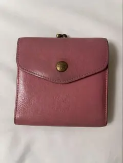 ピンク　レザー二つ折り財布　イルビゾンテ