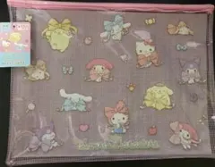 サンリオキャラクターズ メッシュポーチ A4　サンリオ