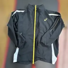 崖*ち様 美品　ASICS ブラック ウォームアップウェア L ジッパーが壊れて