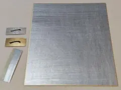 色紙 銀箔 薄布糸 24.3×27.2cm F46 色紙 書道 日本画