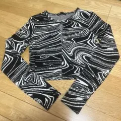 ZARA マーブル柄クロップド丈ニットSサイズ