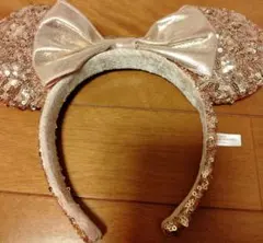 ローズゴールド ミニー耳カチューシャ　ディズニーランド　ディズニーシー　冬　春