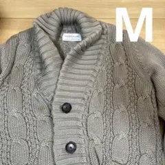 TOMORROWLAND ケーブルニットカーディガン ショールカラー　M　グレー