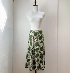 美品 ADORE フレアスカート М　 グリーン　ボタニカル柄のサムネイル