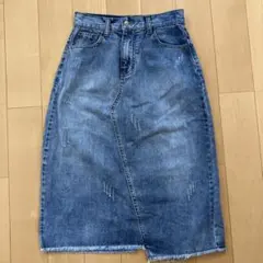 ダメージ加工デニムスカート　Sサイズ