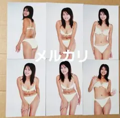 杉村陽子 生写真 4枚セット➃レースクイーン（ハガキサイズ)水着（再
