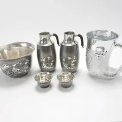 屠蘇器セット 金メッキ 銚子 盃 祝い樽 金樽 置物 - メルカリ