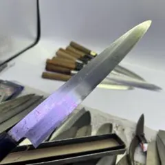 堺一文字光秀 堺包丁 柳刃包丁 和包丁 包丁 刻印有り 箱あり d95のサムネイル