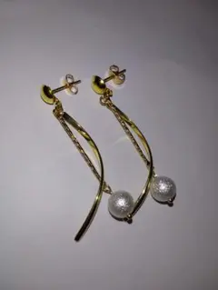 ハンドメイドパールピアス