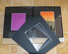 【中古】フジカラー アルミ額縁 A300（ブラック）４切×２個セット