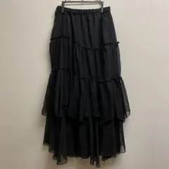 【最終値下げ】AMERICAN HOLIC フリルティアードスカート　黒