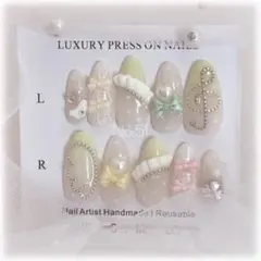ネイルチップ 現品 平成女児 ウィッシュコアy2k フリル シズニルック 韓国