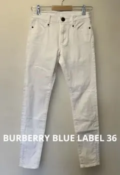 【美品】BURBERRY BLUE LABEL 白デニム36 スキニー