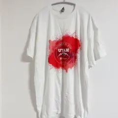 ギルダン プリント Tシャツ クルーネック 半袖 XL 白 赤 綿 カジュアルのサムネイル