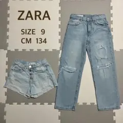 ZARAザラ ダメージデニム＆ショートパンツ 2点セット サイズ9 134cm