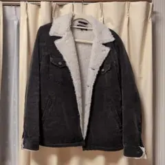 CavariA ダークグレー フリースジャケット 46 中古 冬着 美品