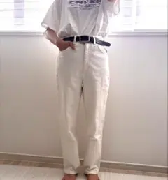 GU ジーユー ホワイトデニム ストレートデニムパンツ M