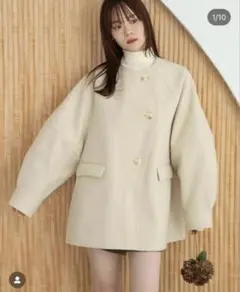 hinari ウエーブデザインミドルコート