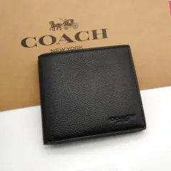 新作　新品　COACH　折り財布　メンズ人気の小銭入れ付き