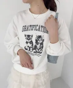 【新品✾one after another】アソートスウェット 猫プリント