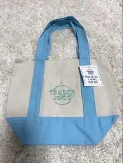 【新作】Trader Joe'sミニトートバック　水色