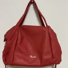 BEAU'RE ビュレ 本革 レザー 2wayハンドバッグ ショルダーバッグ 赤のサムネイル