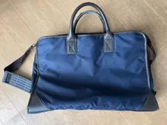 無印良品　ビジネスバッグ　ネイビー　持ち手箇所に破れありのサムネイル