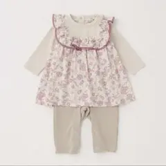 新品未開封　プティマイン　カバーオール　ロンパース　花柄　80cm