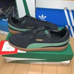 未使用 PUMA ARMY TRAINER SUEDE 黒/緑/ガム