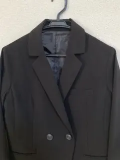 黒 ダブルブレスト テーラードジャケット