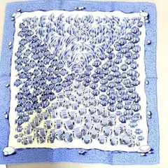 エルメス スカーフ シルク100% カレ45 プチカレ 魚柄 レディース