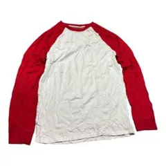 Cat & Jack 長袖カットソー L赤/白 メンズ　レディース　古着