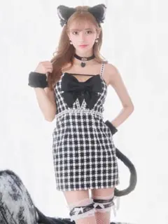 sugar ツイードキャットキャミ コスプレ キャバドレス