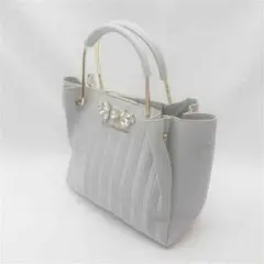 JILL by JILLSTUART ビジュー ハンドバッグ グレー系