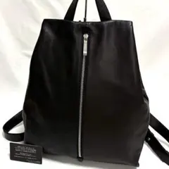 美品 カワカワ ハトメリュック バックパック オールレザー A4可 ブラックのサムネイル