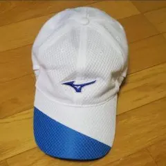 MIZUNO メッシュキャップ ホワイト ブルー Lサイズ