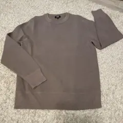 美品ユニクロUNIQLOウォッシャブルストレッチミラノリブクルーネックセーター