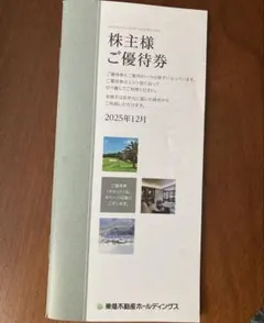 未使用　東急不動産 株主優待券(5000株以上保有)