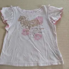 【美品】メゾピアノmezzo piano フリル付きTシャツ size120