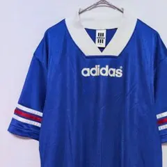 ✨美品✨adidasアディダス デサント製青半袖ポロシャツM-L mr819 