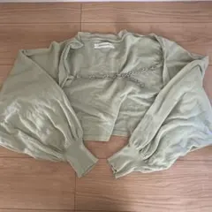 ライトグリーン カーディガン 長袖のサムネイル