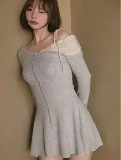 andmary Nei knit set flare dress - メルカリ
